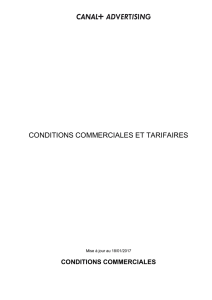 Conditions commerciales - canalplusadvertising.com