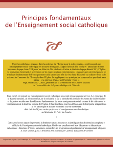 Principes fondamentaux de l`Enseignement social catholique