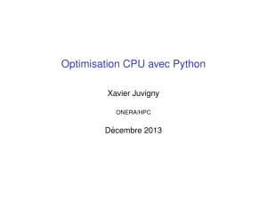 Optimisation CPU avec Python