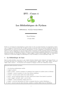 Les Bibliothèques Python - Pascal Delahaye