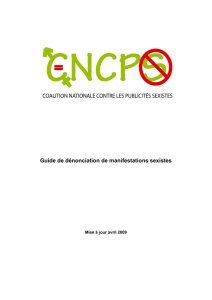 Guide de dénonciation de manifestations sexistes