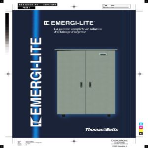 La gamme complète de solution d`éclairage d`urgence - Emergi-Lite