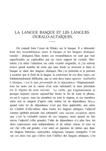 La langue basque et les langues ouralo-altaïques