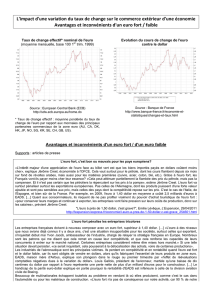 L`impact d`une variation du taux de change sur le - SES