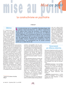Le constructivisme en psychiatrie