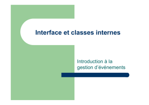 Interface et classes internes