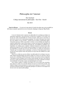 Philosophie de l`internet