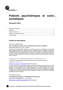 Patients psychiatriques et soins somatiques