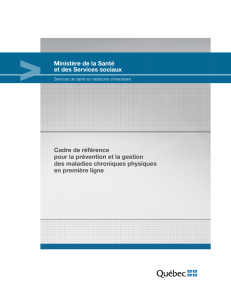 Cadre de référence pour la prévention et la gestion des maladies