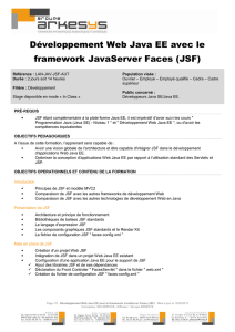 Développement Web Java EE avec le framework JavaServer Faces