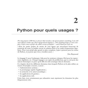 Python pour quels usages