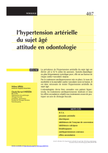 L`hypertension artérielle du sujet âgé attitude en odontologie