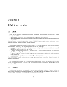 UNIX et le shell
