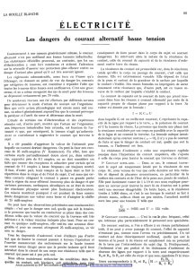 ÉLECTRICITÉ : Les dangers du courant alternatif basse tension