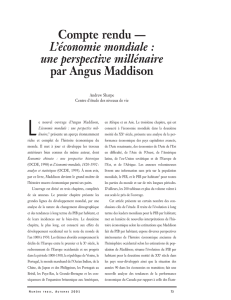 L`économie mondiale: une perspective millénaire par Angus Maddison