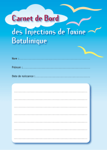 Carnet de Bord des Injections de Toxine Botulinique