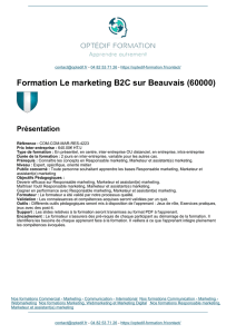 Formation Le marketing B2C sur Beauvais (60000)