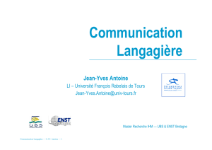 Communication Langagière - Université François Rabelais
