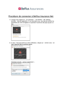 Procédure de connexion à Belfius-Insurance-Net