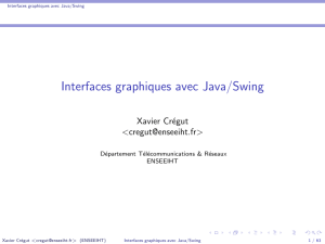 Interfaces graphiques avec Java/Swing