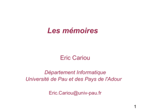 Les mémoires - Eric Cariou