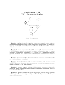 Algorithmique — L3 TD 7 : Parcours de Graphes