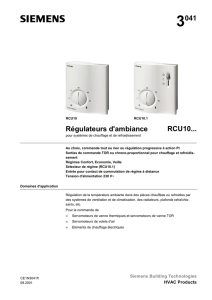 3041 Régulateurs d`ambiance RCU10