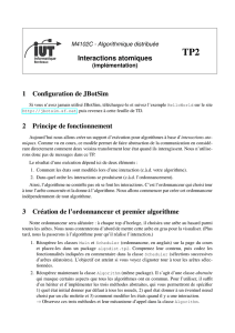 Interactions atomiques 1 Configuration de JBotSim 2