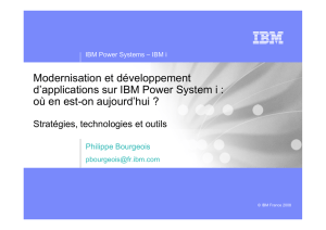 Modernisation et développement d`applications sur IBM Power