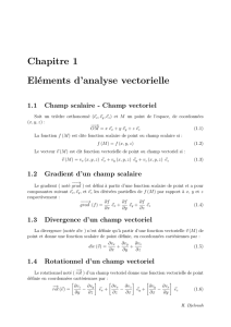 Chapitre 1 Eléments d`analyse vectorielle