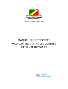 Manuel de gestion des médicaments dans les centres de santé