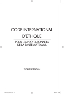 CODE INTERNATIONAL D`éTHIQUE