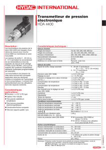 Transmetteur de pression électronique HDA 4400