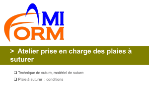 Prise en charge des plaies