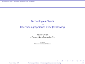 Technologies Objets — Interfaces graphiques avec Java/Swing