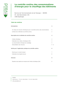 Le contrôle continu des consommations d`énergie pour le chauffage