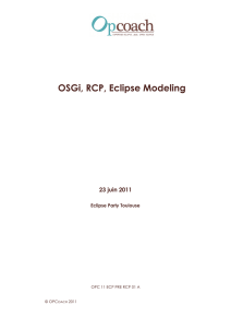 OSGi, RCP, Eclipse Modeling