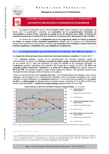 LES DEFIS D`UNE NOUVELLE CROISSANCE ECONOMIQUE I – La