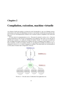 Compilation, exécution, machine virtuelle