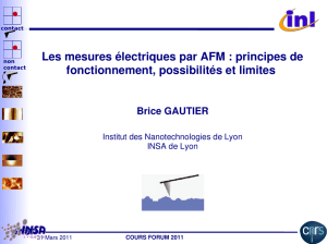 Les mesures électriques par AFM : principes de fonctionnement