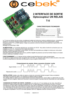 2 INTERFACE DE SORTIE Optocoupleur UN RELAIS T-5