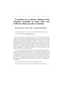 Evaluation de la réponse sismique d`une structure autostable en