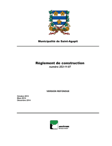 Règlement de construction - Municipalité de Saint