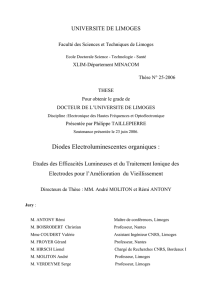 Diodes électroluminescentes organiques