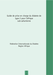 Guide de prise en charge du diabete de type 2 pour l`afrique sub