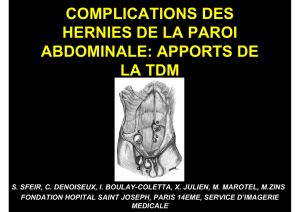 complications des hernies de la paroi abdominale: apports de la tdm