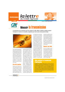 Réussir la transmission - Crédit Agricole Toulouse 31