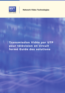 Transmission Vidéo par UTP pour télévision en - ADI