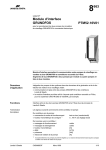 8663 Module d`interface GRUNDFOS PTM52.16V01