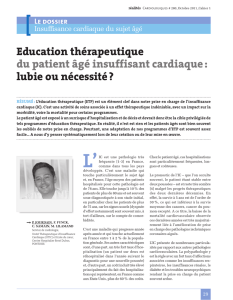 Education thérapeutique du patient âgé insuffisant cardiaque : lubie